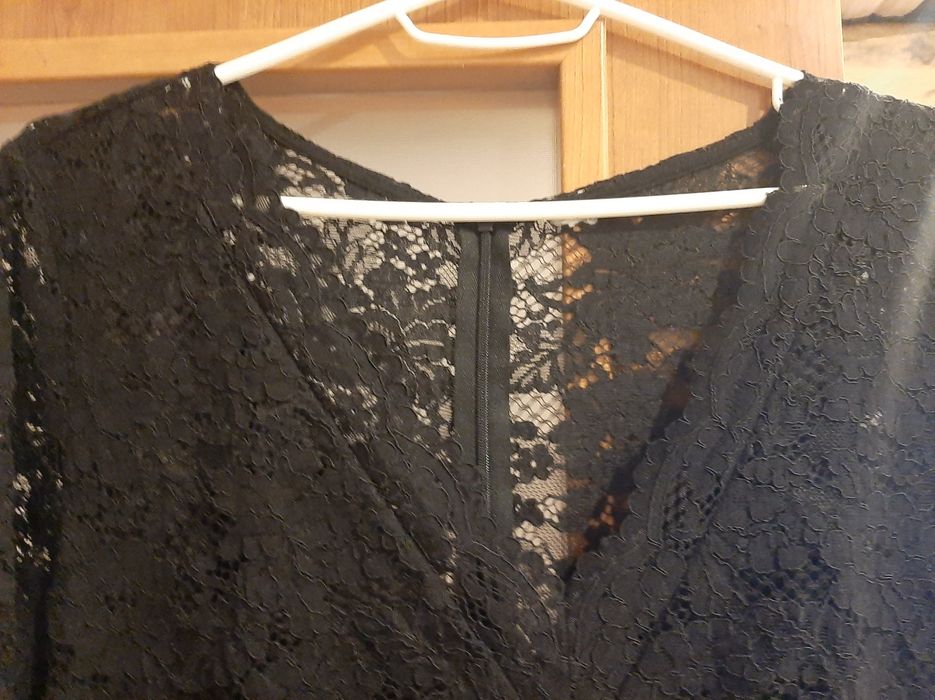 Czarna koronkowa sukienka 42,xl
