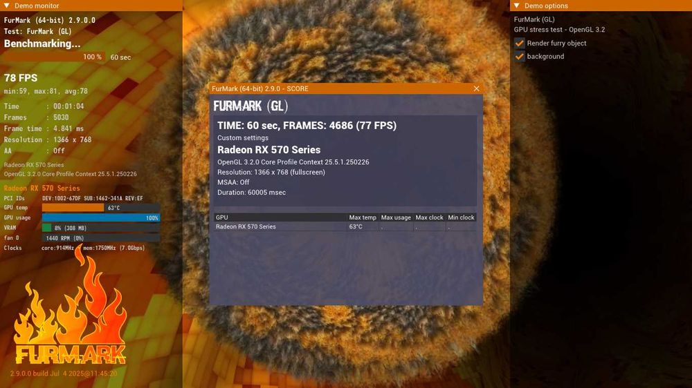 Placa Gráfica MSI RX 570 ARMOR 4GB OC (Como nova)