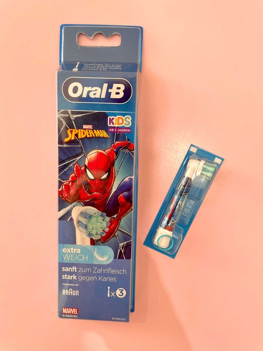 Дитячі насадки Орал б Oral-B Німеччина. Тачки, Frozen, Мікі Spider Man