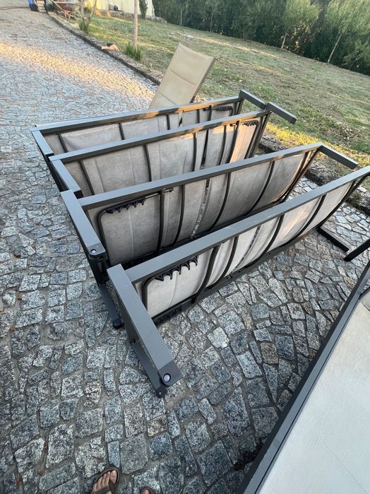 6 Espreguiçadeiras cinza