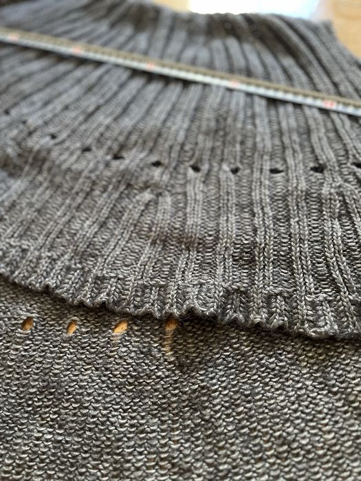 Casaco Malha Oversized Cinza Escuro | Estilo Capa / Poncho Aberto