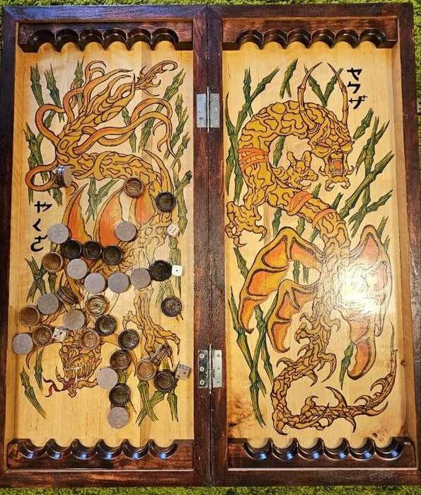 ручная работа нарды 68*30 см