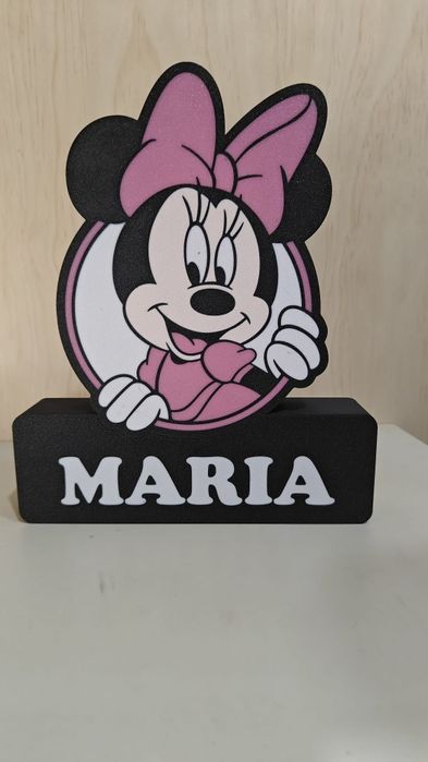 Candeeiro Minnie com Nome Personalizado