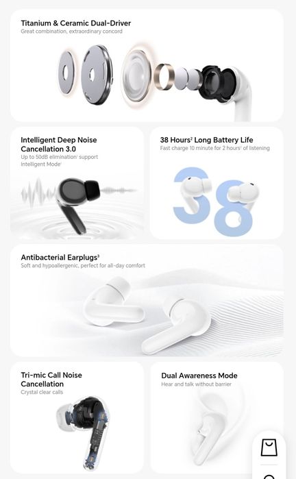 Auriculares Honor Choice Earbuds S8 - Selados
