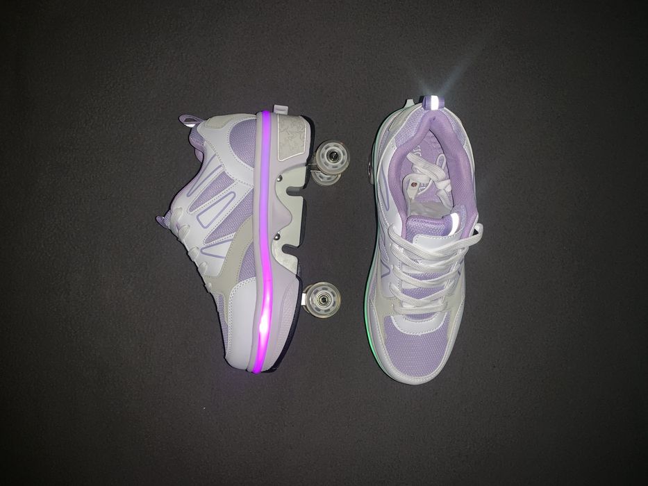 Tênis Patins 2 em 1 - Retrátil com LED Novo