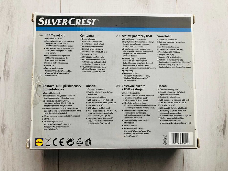 NOWY Silvercrest travel kit zestaw akcesoriów do laptopa