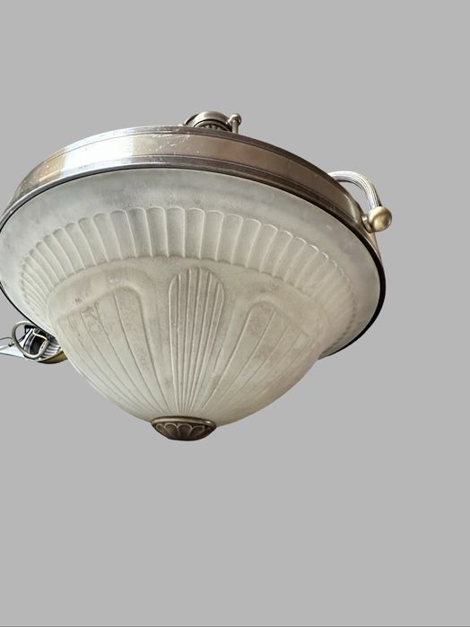 Lampa Italux styowa retro mosiaądz