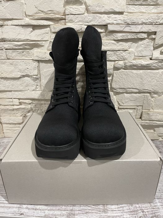 Rick Owens Megatooth Army Canvas Boots ramones geobasket osamason