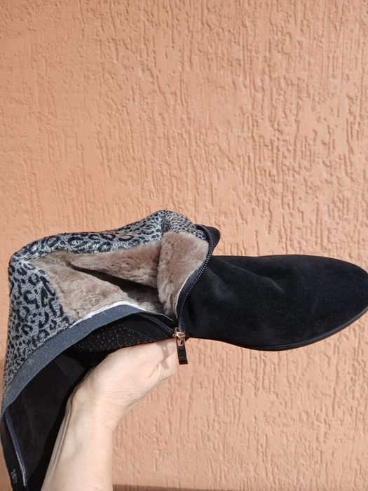 Замшеві жіночі чоботи 42 женские сапоги