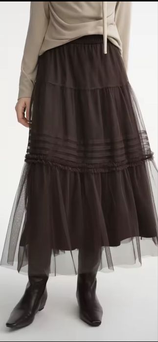 Спідниця сітчаста коричнева
