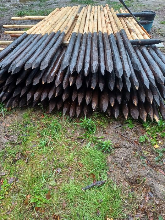 Pale kołki słupki  Okorowane!!!