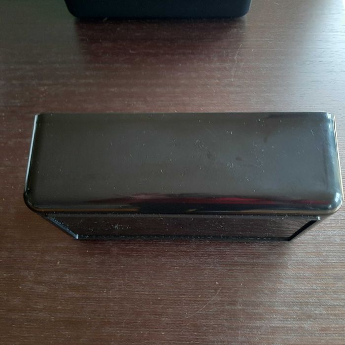 NOVO Dispensador Lenços com Tampa em Bambu - Preto