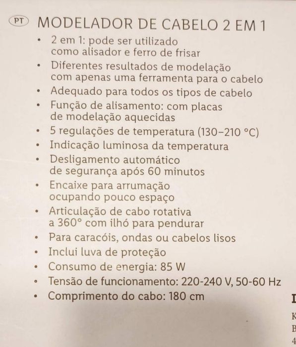 NOVO Modelador Alisador de cabelo 2 em 1