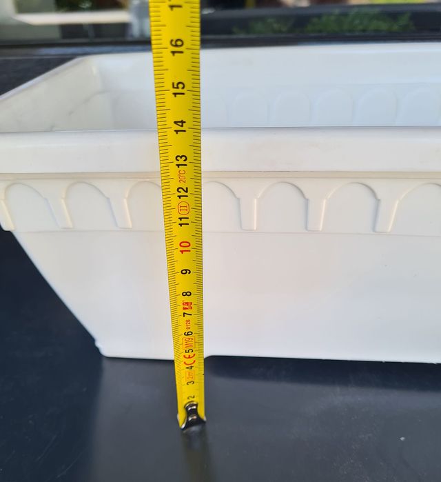 Wyprzedaż NOWE Białe doniczki dekoracyjne plastikowe 50cm i 40cm