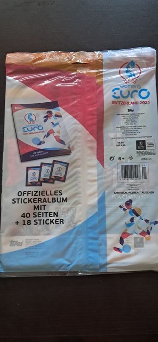 Coleção completa UEFA Womens Euro Switzerland 2025 da Panini