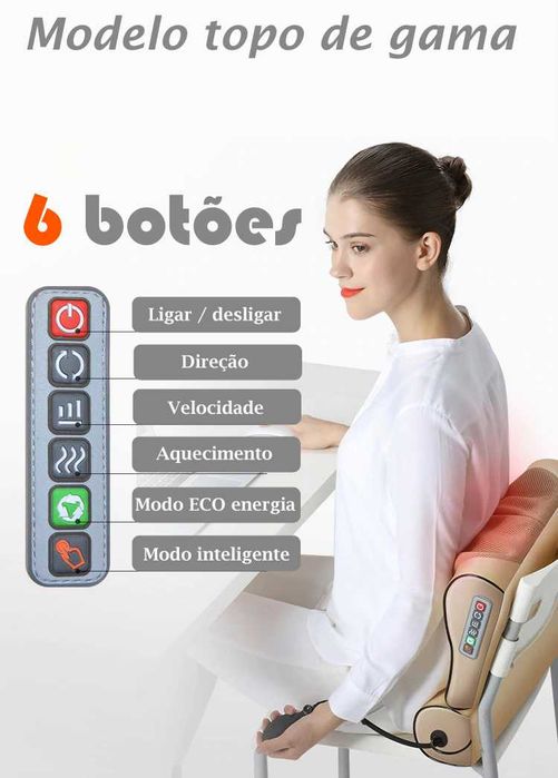 Almofada de massagem TOP alivio dor tensão muscular massageador spa