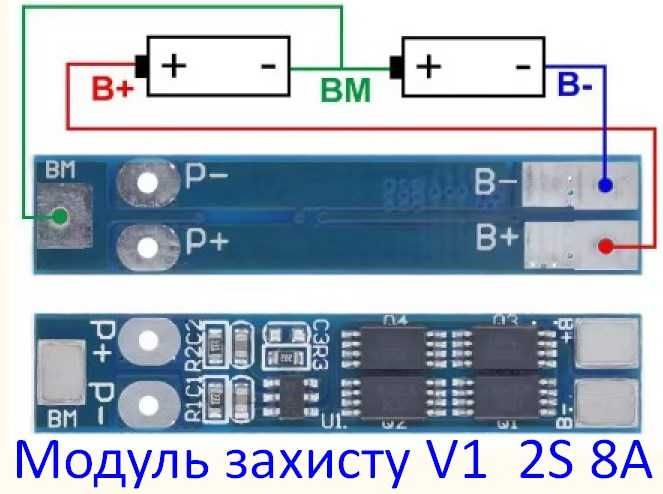 БМС 100А, Балансир,  Модуль захисту 1S 2S 3S 4S 5S