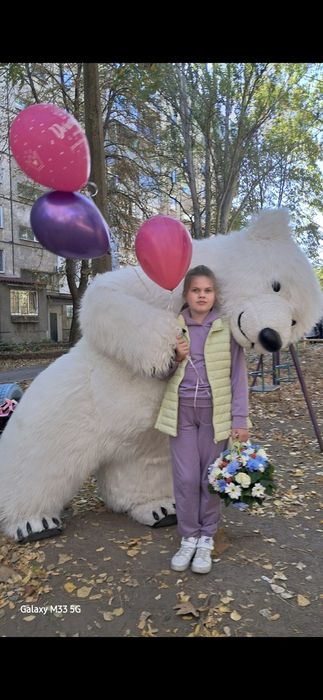 Купить костюм  медведя  аниматора,пневмокостюм білого ведмедя, надувний костюм белого мишки, надувний костюм