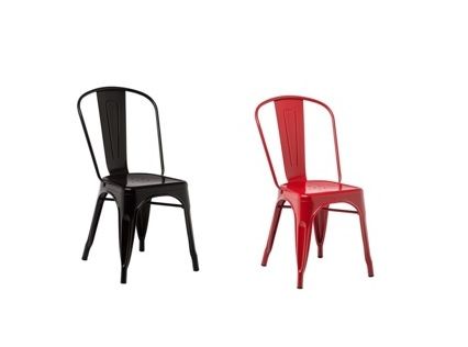 Cadeira MARA metálica antracite ou vermelha