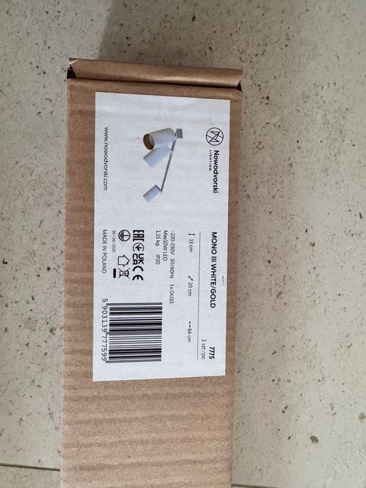 Lampa MONO white-gold III 7775 Nowodvorski