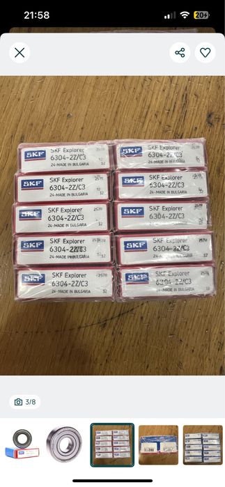 Rolamento rigido de esferas SKF 6304-2Z/C3 - NOVO