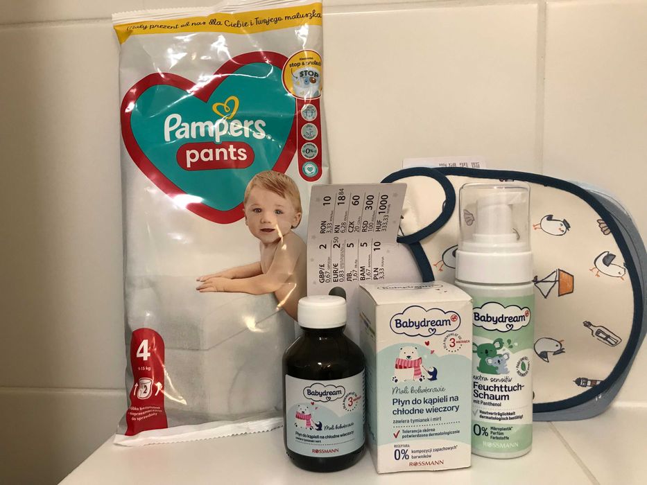 Zestaw pielęgnacyjny dla bobasa + śliniaczki