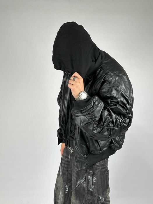 Бомбер двохшаровий MA-1 черный куртка чорна курточка opium black S M L