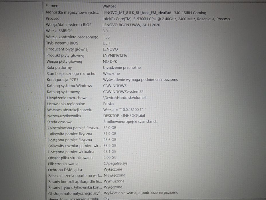 Lenovo L340-15IRH Gaming 32GB RAM 500GB HDD