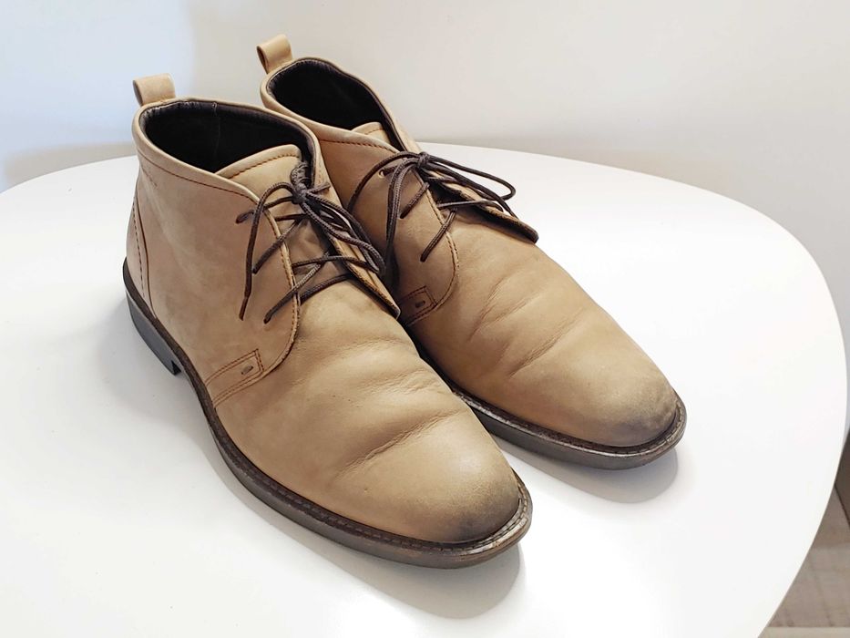 Кожаные ботинки туфли дезерты легендарной фирмы ECCO, 43 размер