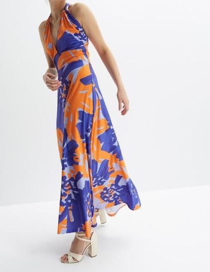 B.P.C sukienka z dekoltem halter kolorowa r.40/42