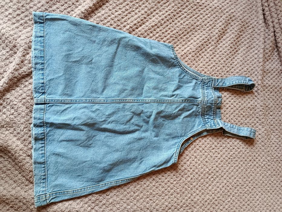 Sukienka jeans denim ogrodniczka zara 152