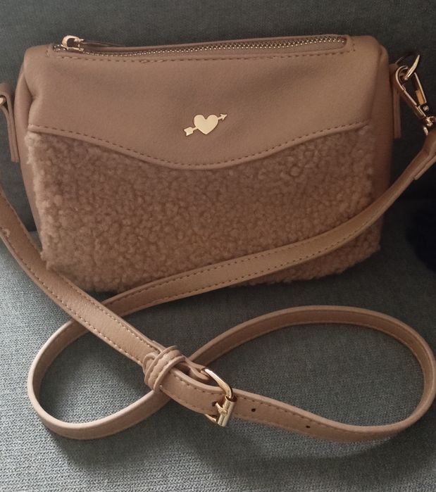 Torebka DeeZee, futerko, beżowa, nowa