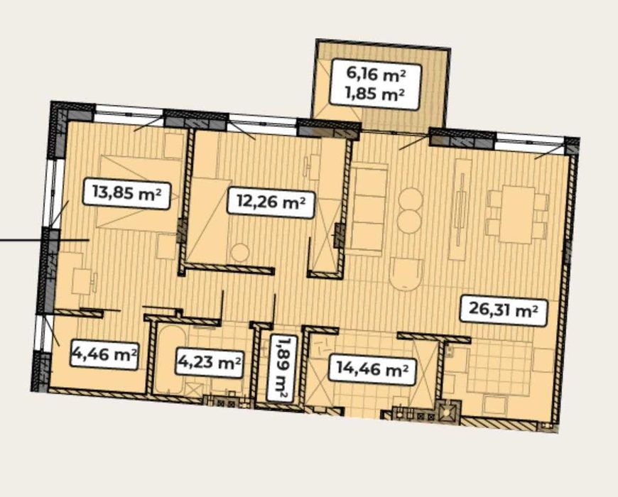 Продаж 2-кімнатної квартири | ЖК Eco City Park | Винники