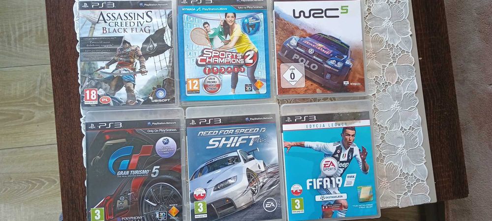 POTĘŻNY ZESTAW PS3 slim + 39 Gier + 4 Pady + MOVE
