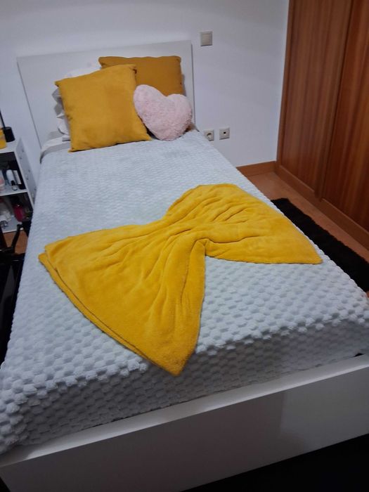 Cama Solteiro Malm Ikea + Colchão