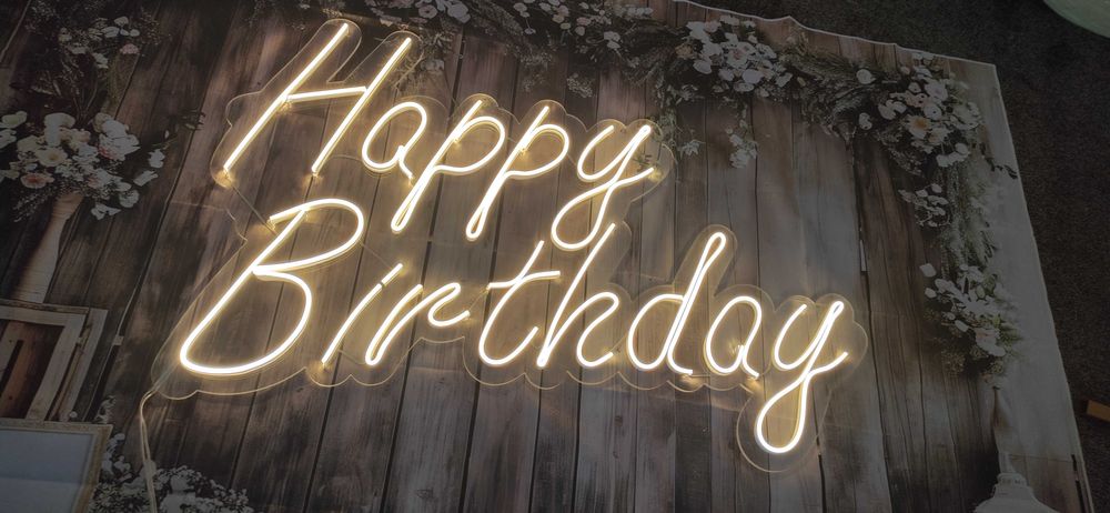 neon, ledon Happy Birthday