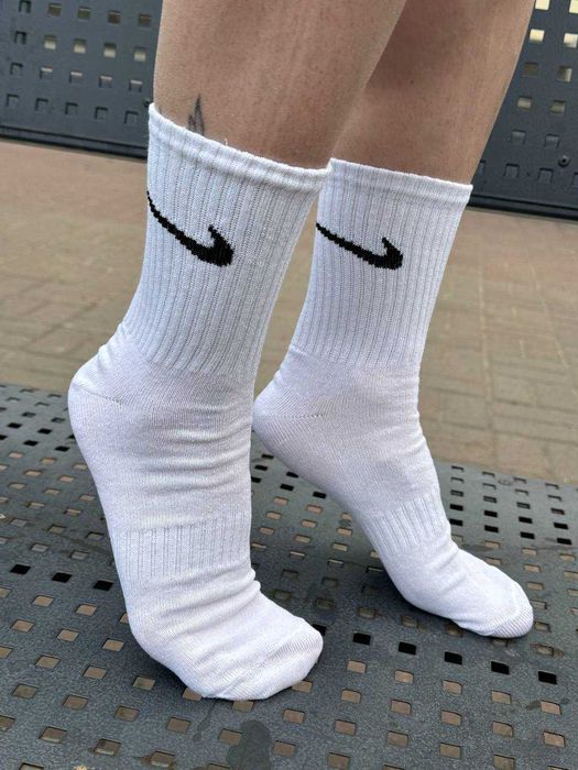 Шкарпетки Nike високі білі та чорні / Шкарпетки Найк (12пар)