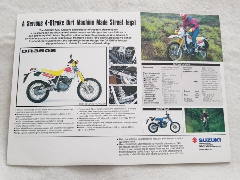 Suzuki DR 350 ano 1990