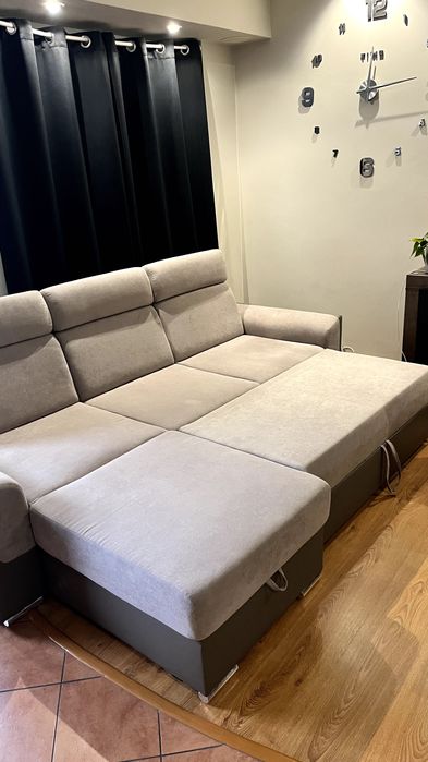 Narożnik rozkładany z funkcją spania