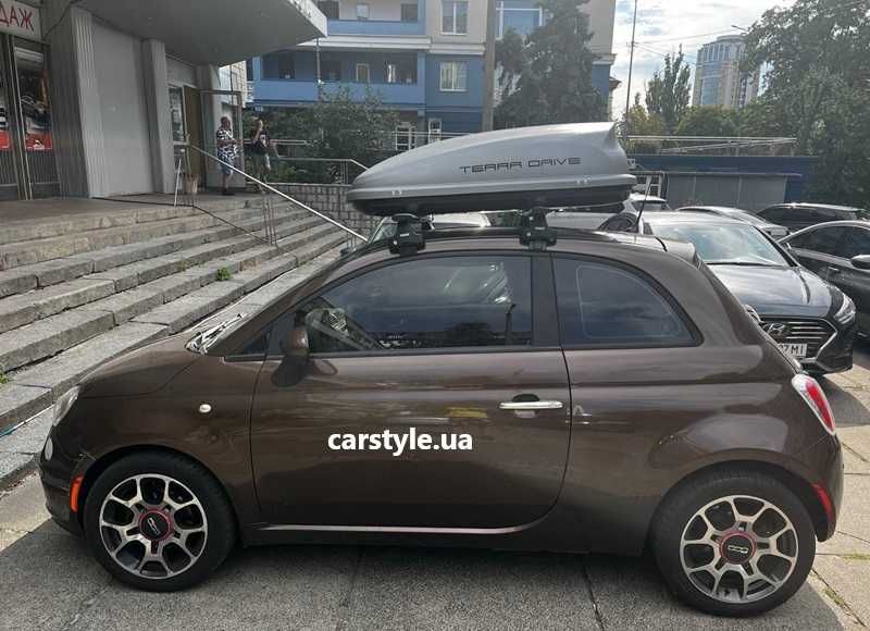 Автобокс на крышу дах Terra Drive 320 літрів сірий чорний матові 134х80х36 см нові уцінка пластик правосторонні Терра Драйв внутр 127x80x36 гарантія