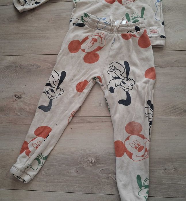 Komplet H&M Myszka Miki Bluza 104 + 2x Spodnie H&M 104