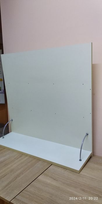 Полка настенная+панель, белый дсп, 2 м