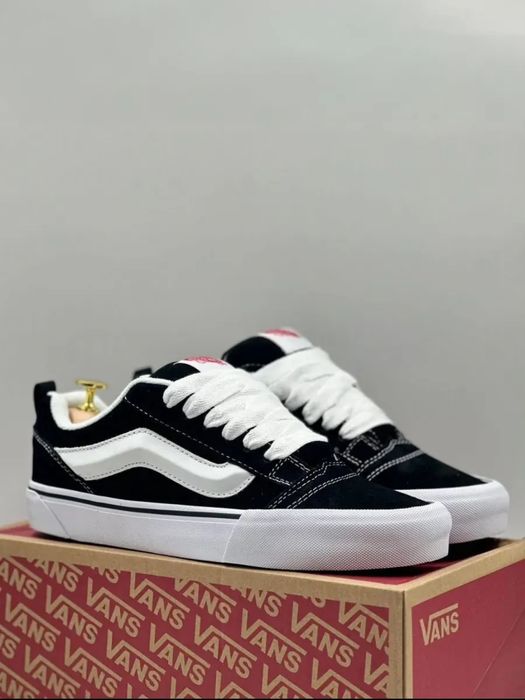 ‼️Кеди Vans Knu Skool Black 36-45 у Чорно-білому кольорі