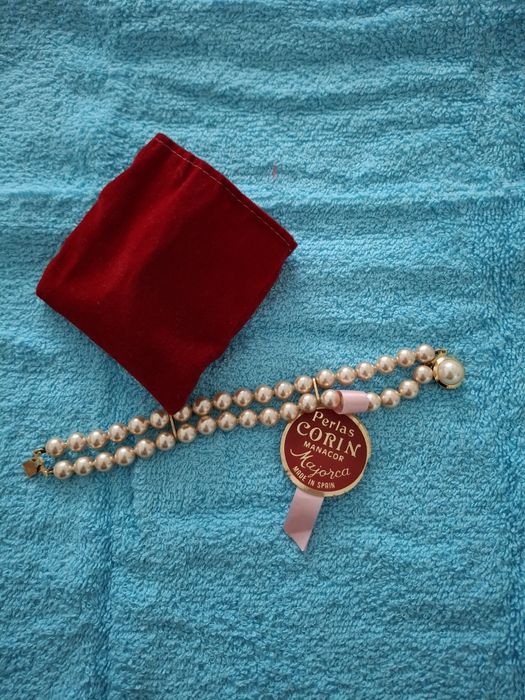 Pulseira de pérolas Majorca nova com etiqueta