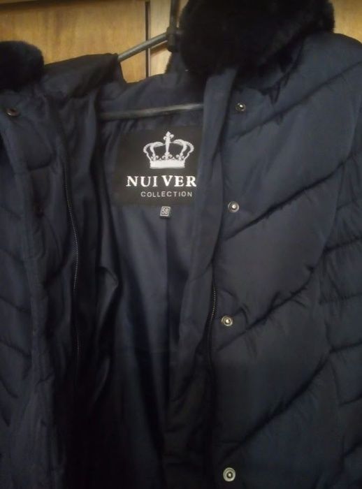 Женский пуховик длинный, 58 размер