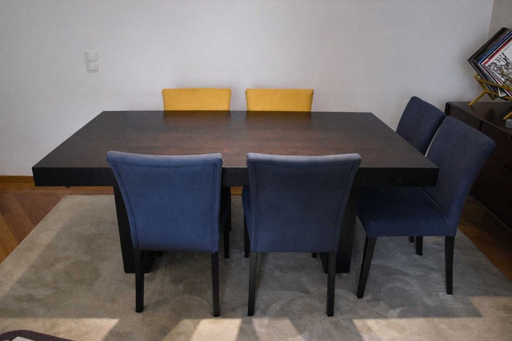 Mesa de Jantar 180x100 cm + 6 Cadeiras | Produção Paços de Ferreira