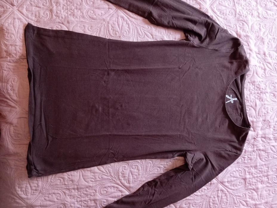 Vestido hippie lindo malha, 3 camisolas, 3 calças castanho terra