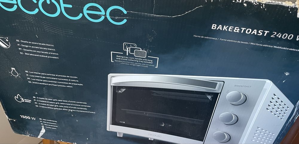 Forno Cecotec Bake&Toast 2400 White 24L – Novo