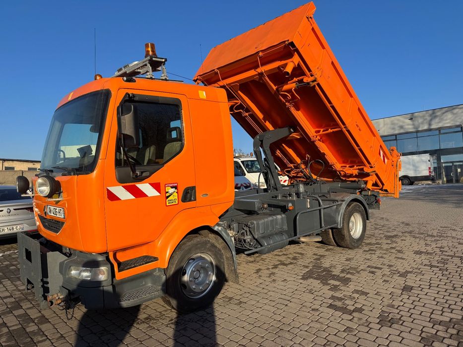 Renault Midlum Wywrotka 3 str. 2 x HYDROBURTA Specjalny Czołownica Solarka Piaskarka