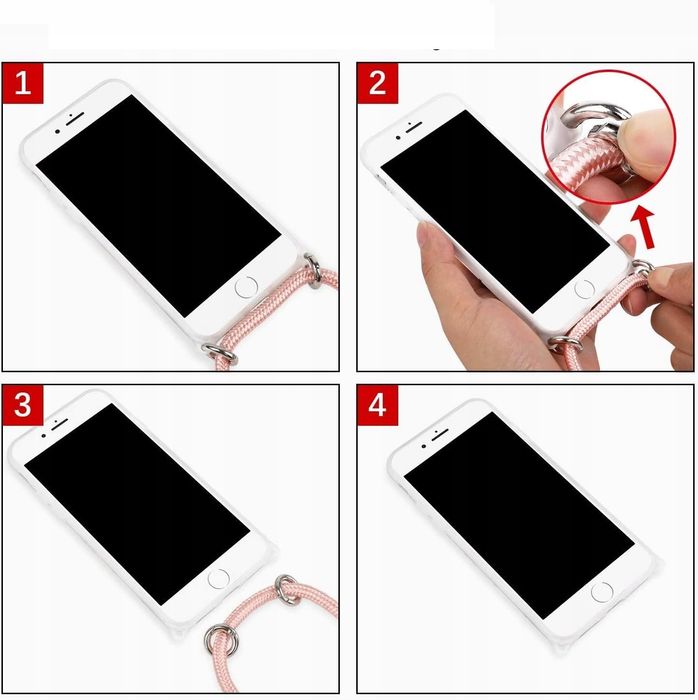 etui do iphone se 2020 iphone 7 iphone 8 tpu błyszczące etui na szyję